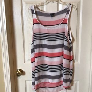 Torrid StripedTank Top with High Low Hem